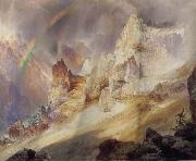 Thomas Moran Rainbow over the Grand Canyon of the Rellowstone oil painting artist